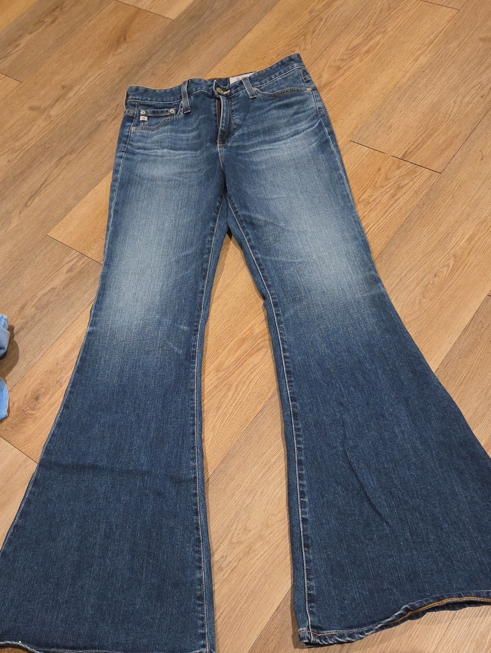 AG Adriano Goldschmied Medium Wash Flared Jeans